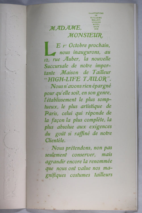 1902-03 Paris catalogue maison de mode ‘High Life Tailor’
