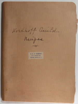 1902 Nordhoff Guild Cook Book benefit National Homœopathic Hospital