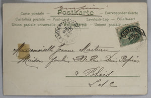 1902 Barnum and Bailey trapeze artist postcard