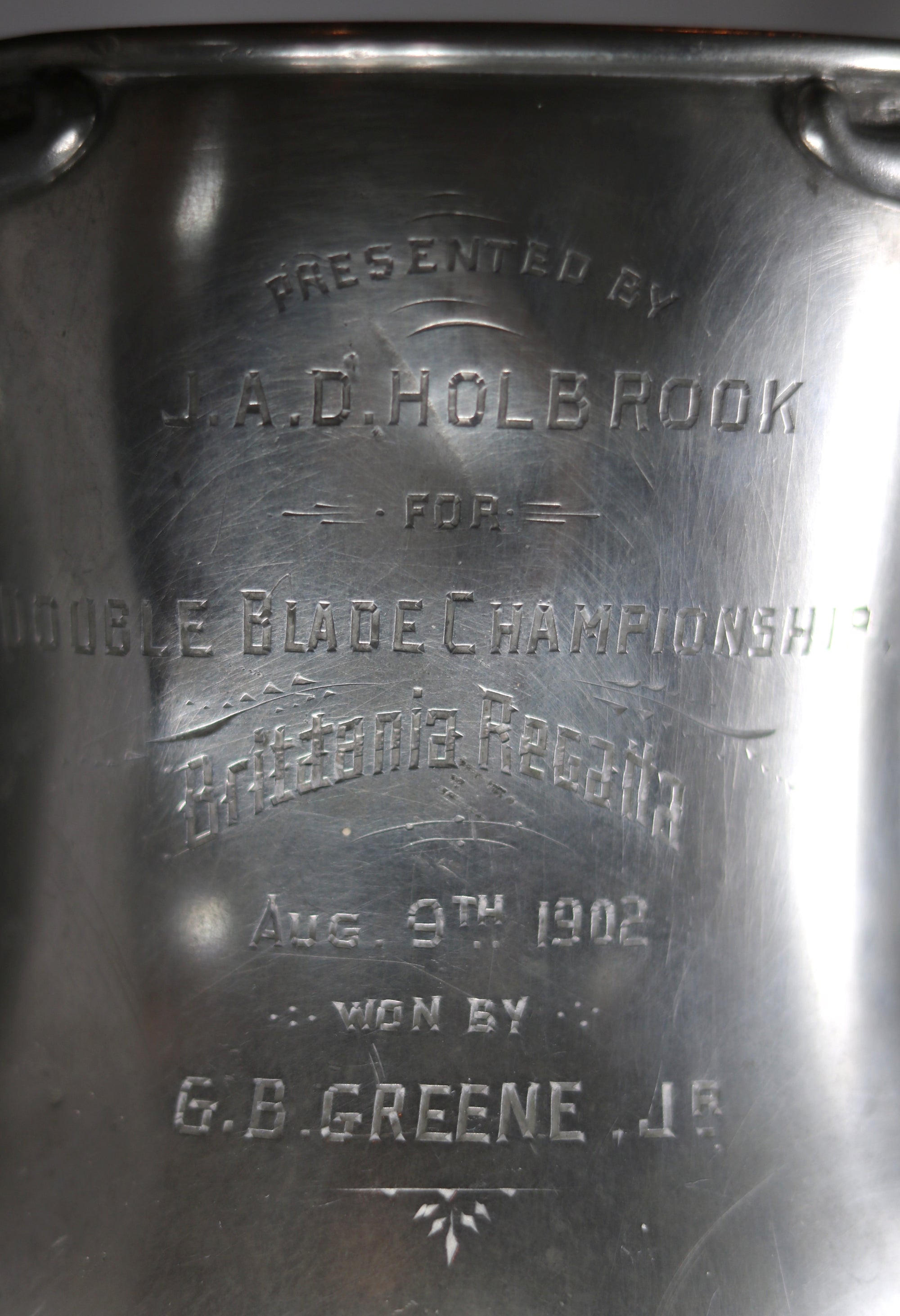 1902 Britannia Regatta Ottawa, championship canoeing trophy