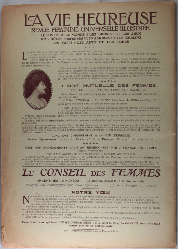 1903 Paris Hachette et Cie. catalogue des Livres d’Étrennes