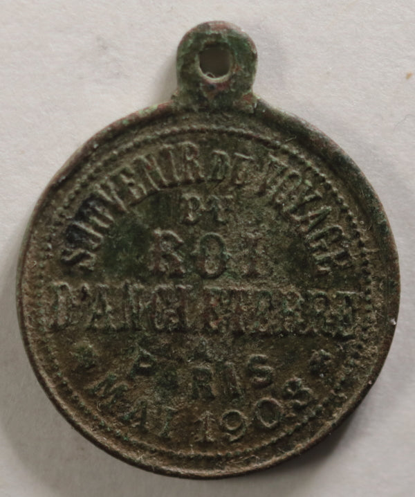 1903 souvenir French medal visit of King Edward VII to Paris