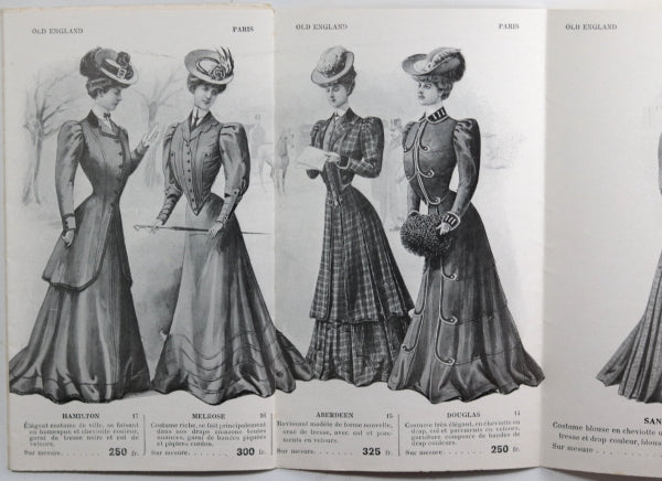 1905-06 Paris dépliant 'Old England', mode pour Femmes de Qualité 1905-06 Paris dépliant 'Old England', mode pour Femmes de Qualité