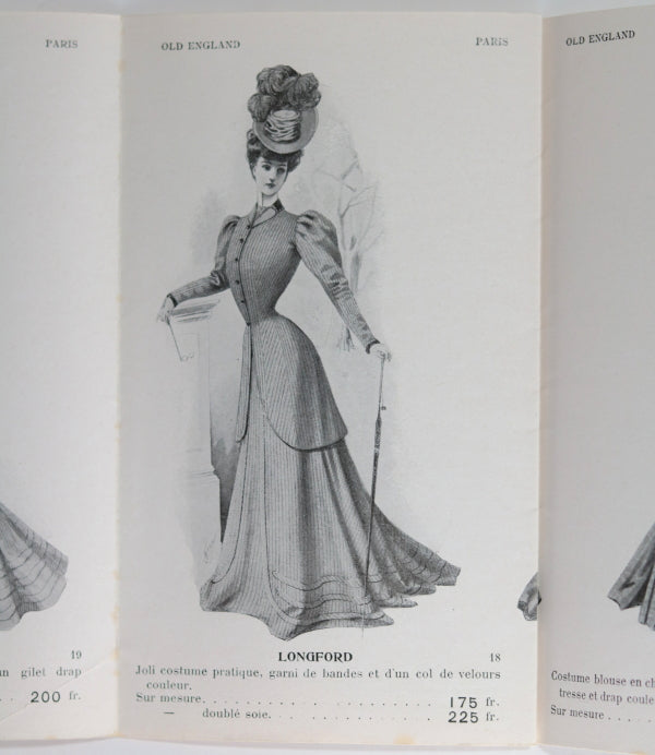 1905-06 Paris dépliant 'Old England', mode pour Femmes de Qualité 1905-06 Paris dépliant 'Old England', mode pour Femmes de Qualité
