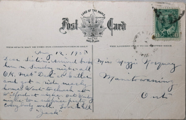 1905 Canada patriotic postcard, Rosedale Valley Toronto