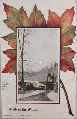 1905 Canada patriotic postcard, Rosedale Valley Toronto