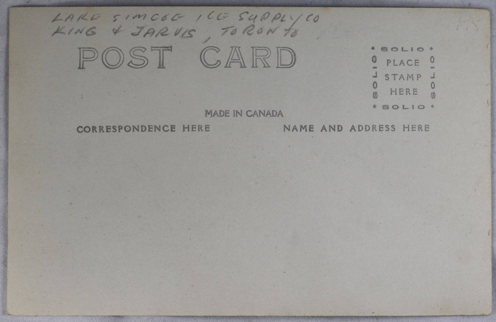 @1905 RPPC photo of Lake Simcoe Ice wagon – Toronto Canada