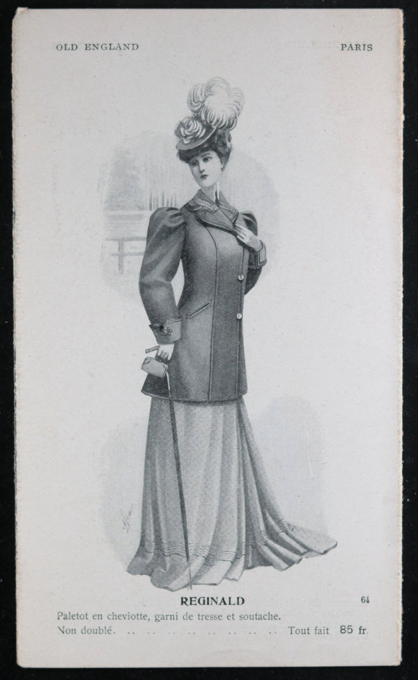 1906-07 dépliant Old England Paris - mode Femme de Société
