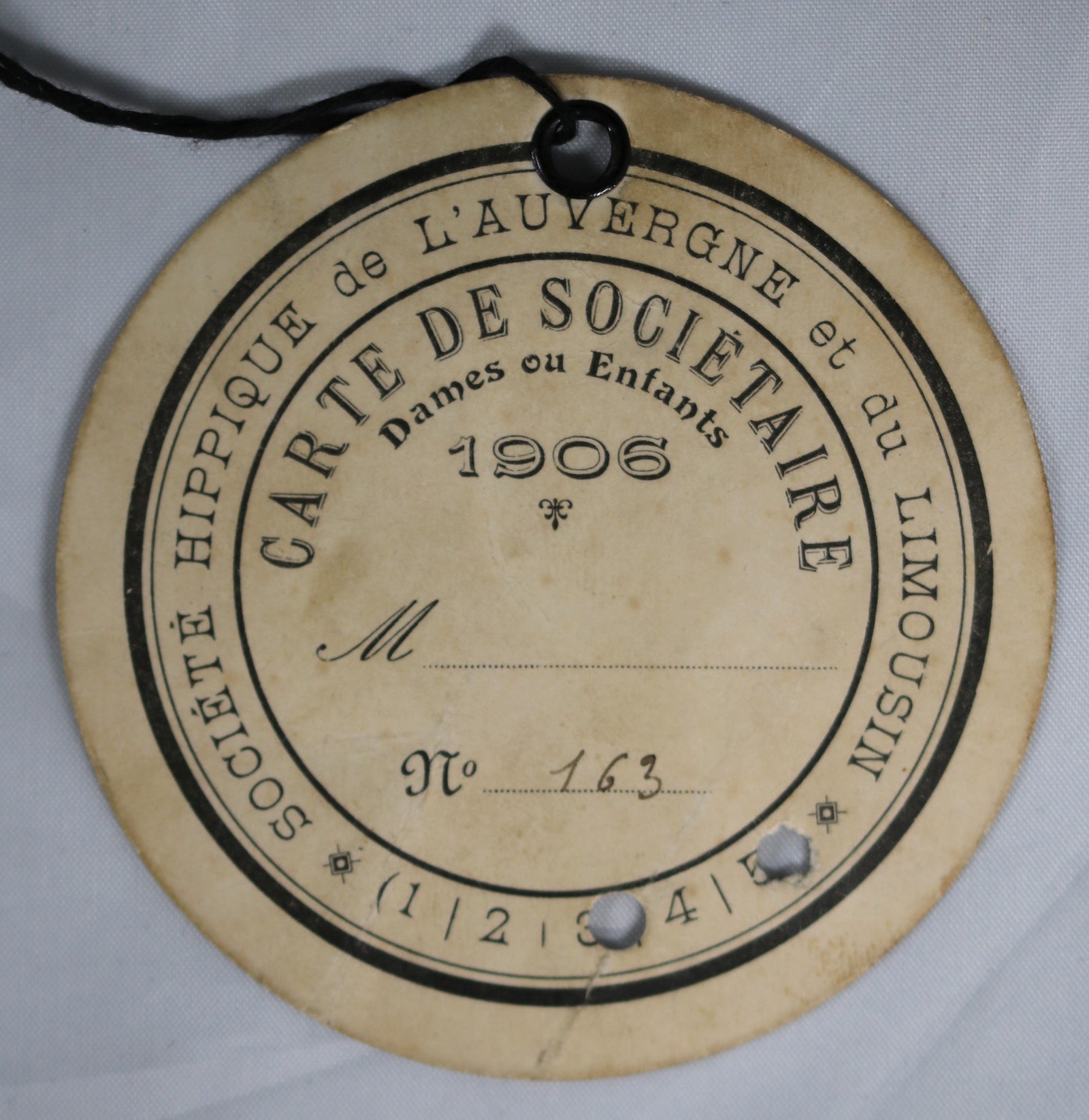 1906/7 cartes d’invitation Société Hippique Auvergne et Limousin