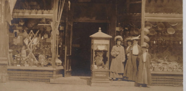 1906 Elmira NY photo postcard entrance of Woolworth 5 & 10 cent store