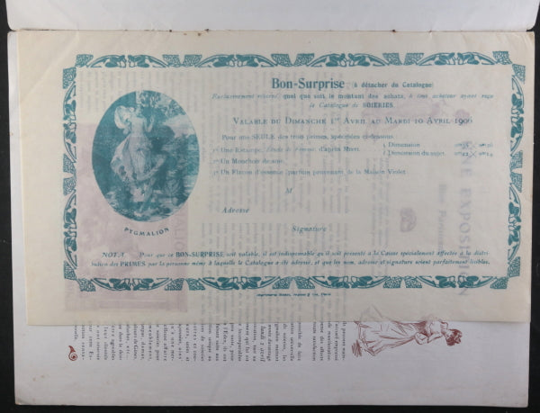 1906 Paris catalogue Pygmalion soieries pour madame