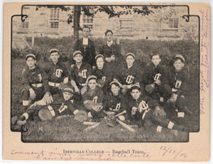 1906 Canada postcard, photo, Iberville College baseball team (Québec)