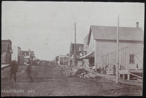 1906 early photo postcard of street Haileybury Ontario