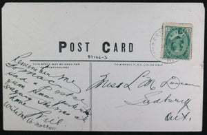 1907 Canada patriotic postcard view Stamp Mill, Bruce Mines Ontario