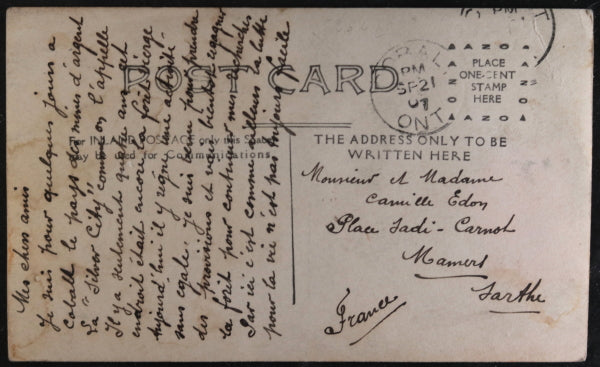 1907 Canada photo postcard, Cobalt Ontario, Foster mine site