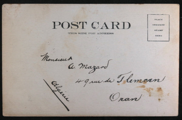 1907 Quebec Canada, photo postcard of deer hunter