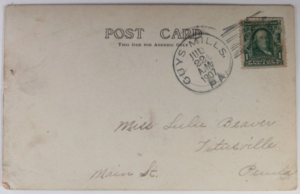 1907 USA postcard baseball game Chamberlain Field Randolph NY 1907 USA postcard baseball game Chamberlain Field Randolph NY