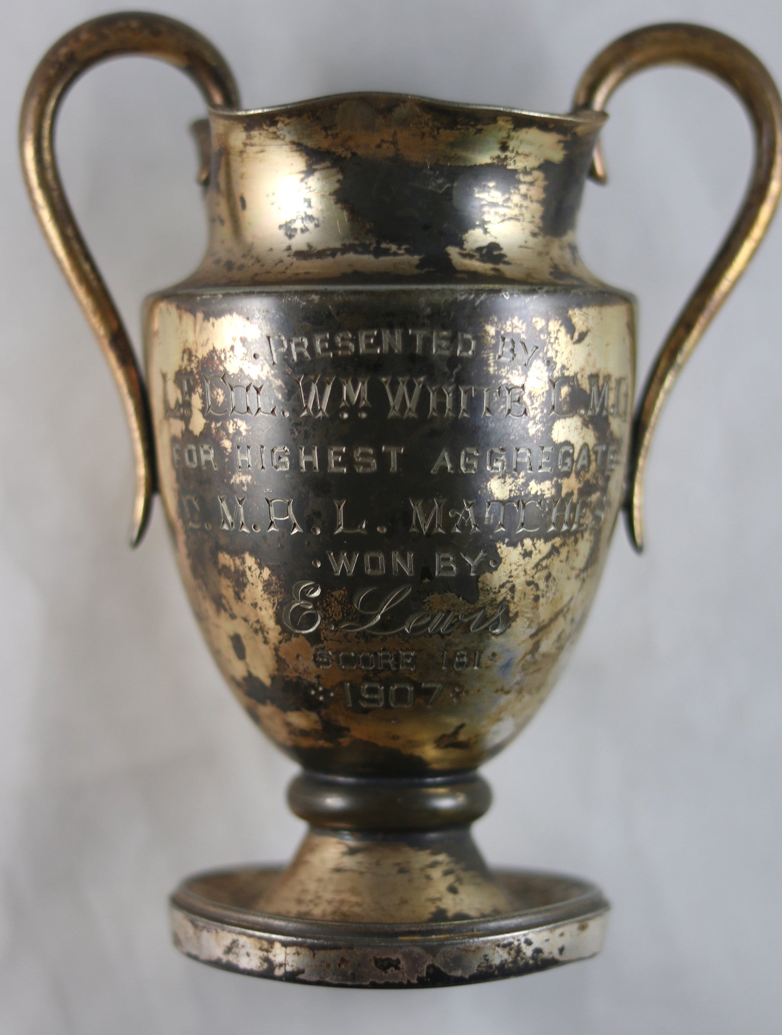 1907 Canada sports trophy C.M.A.L. Matches