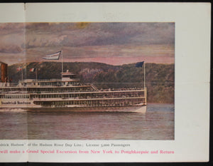 1907 Hudson River Day Line steamer ‘Hendrick Hudson’ image & timetable