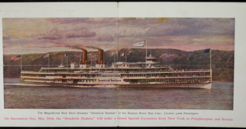 1907 Hudson River Day Line steamer ‘Hendrick Hudson’ image & timetable