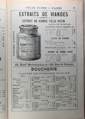 1907 Paris catalogue épicier Félix Potin