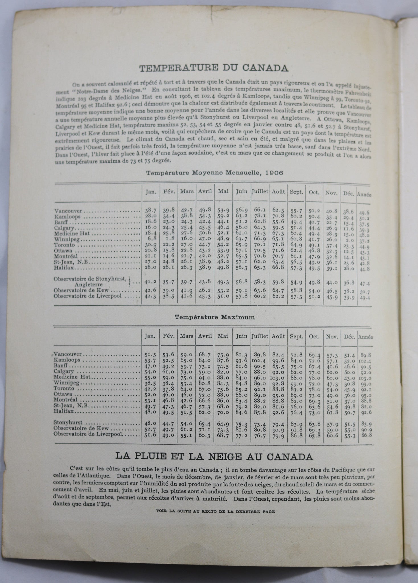 1907 pamphlet ‘Le Canada au 20ième Siècle’