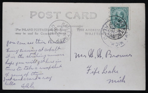 1907 photo postcard Miners' Strike - Cobalt Canada