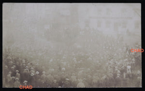 1907 photo postcard Miners' Strike - Cobalt Canada