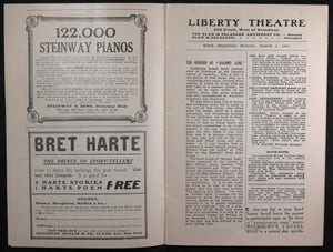 1907 programme, ‘Salomy Jane’ at the  Liberty Theatre NYC