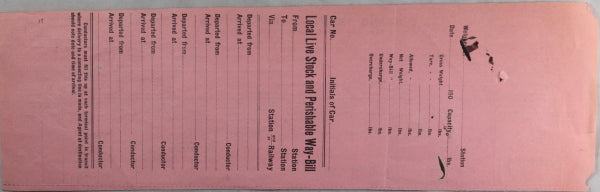 1907 set of four Grand Trunk Railway freight way-bills, Milton Ontario