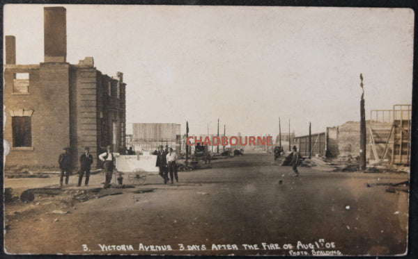 1908 Canada photo postcard Fernie B.C. after Great Fire of 1908