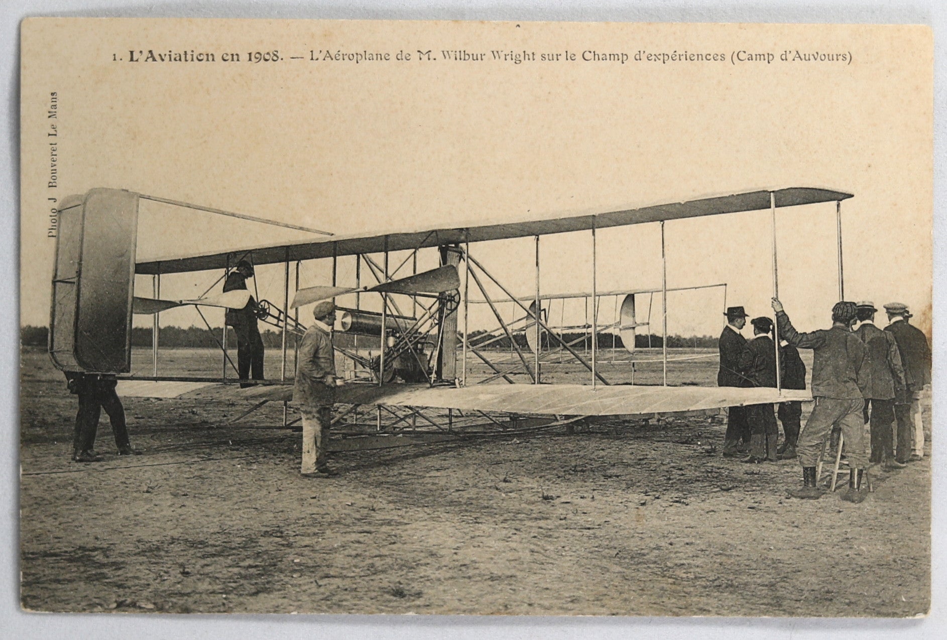 1908 CP Wilbur Wright Champ d’Auvours / Postcard flight France 1908 CP Wilbur Wright Champ d’Auvours / Postcard flight France