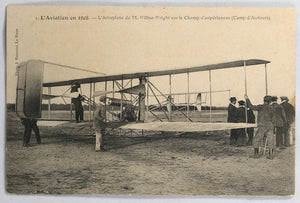 1908 CP Wilbur Wright Champ d’Auvours  Postcard flight France