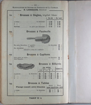 1908 Paris catalogue E. Loiseaux – Brosses et Pinceaux