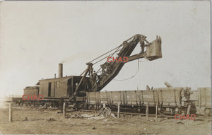 1908 RPPC photo postcard railway track maintenance A.T. & S.F. Railroad
