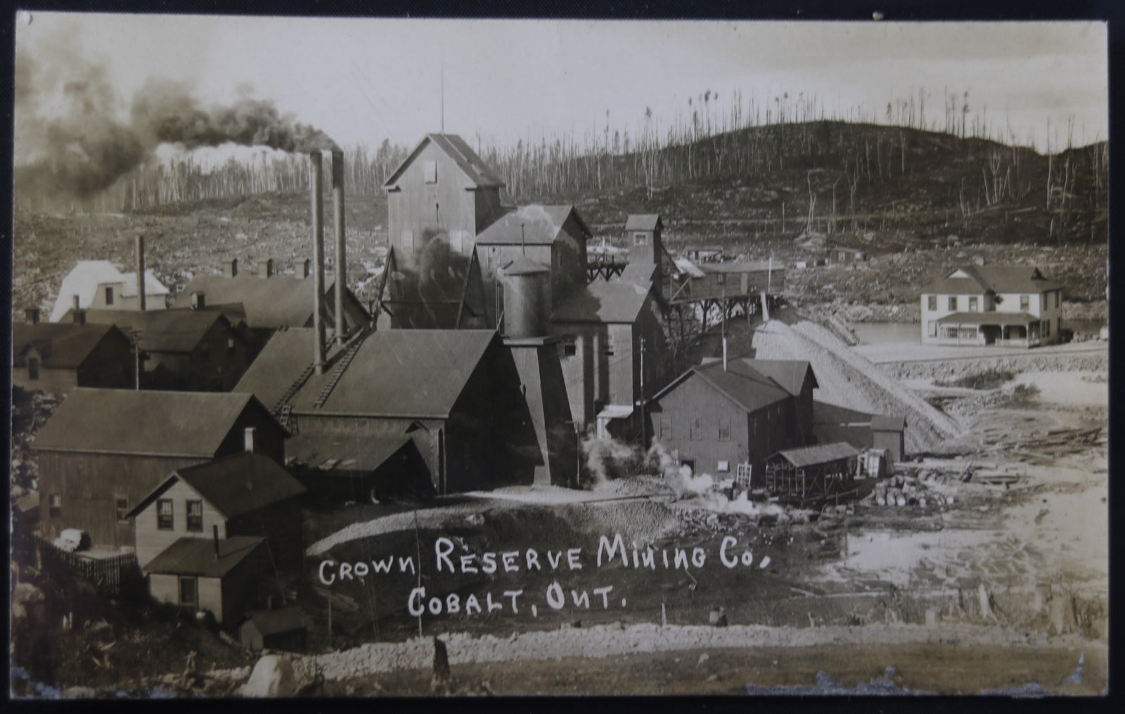 @1909 photo postcard Crown Reserve Mine Cobalt Canada