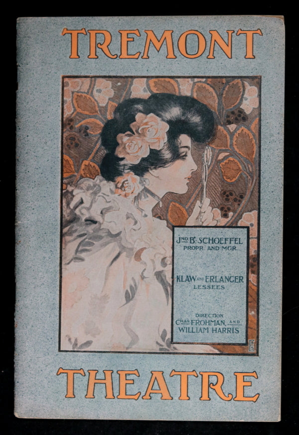 1909 programme, ‘The Merry Widow’ at the Tremont Theatre Boston MA