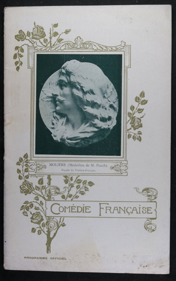 1909 programme officiel ‘Le Misanthrope’ Comédie Française Paris