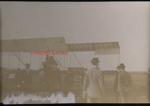 1909 quatre photos Henri Farman dans son biplan Reims Semaine Aviation
