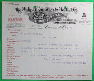 1910-15 lot of 4 documents Boat and Canoe maker in Orillia ON