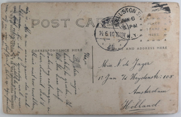 1910 USA Pallston NY Wooley photo postcard locomotive “D. & H” Flyer