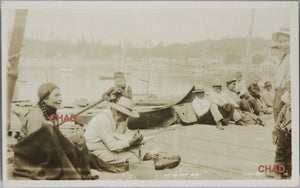 @1910 RPPC photo postcard aboriginal people Alert Bay B.C. (Canada)