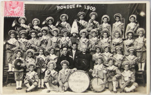 1910 carte postale photo Cadets St Jean-Baptiste de Quebec