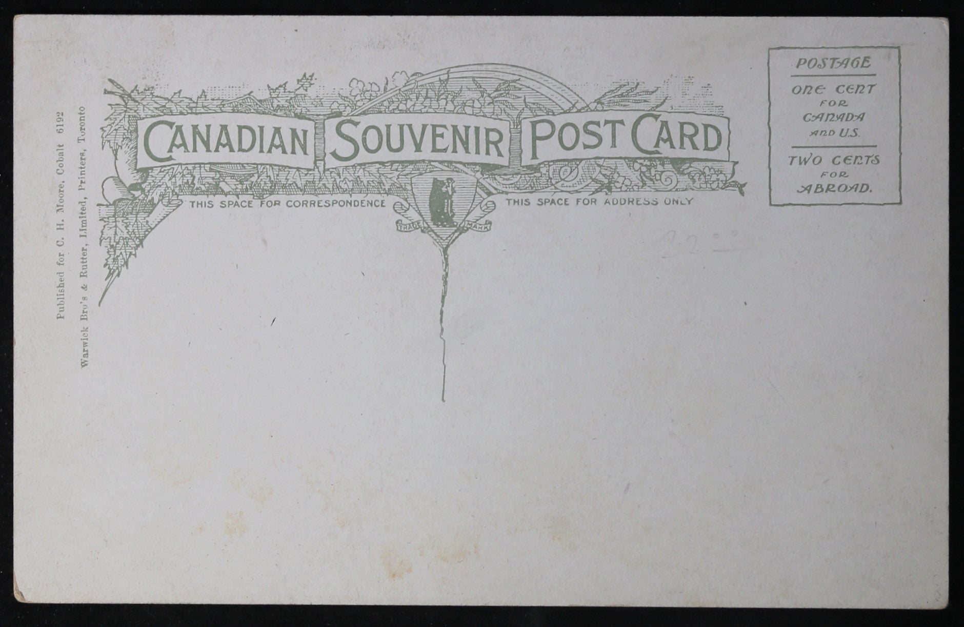 @1910 postcard Buffalo Mine Cobalt Canada