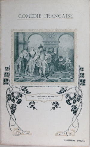1910 programme de la Comédie-Française à Paris