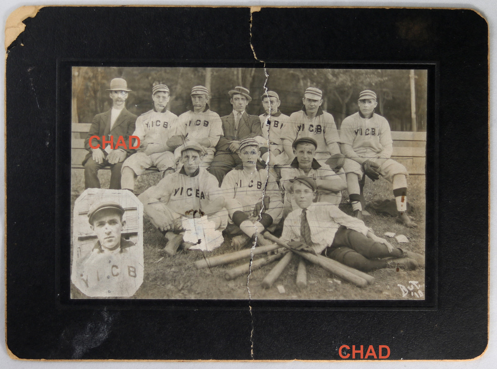 1910 vintage baseball photo YICBA team (Canada?) 1910 vintage baseball photo YICBA team (Canada?)
