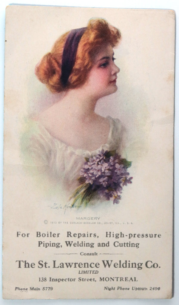 1910s Canada ink blotters with advertising Toronto, Montreal, QC