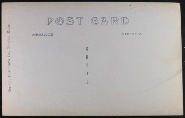 1910s Cheyenne woman carrying her baby inside cradleboard Topeka KS