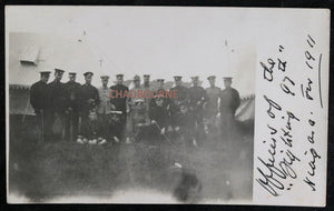 1911 Canada photo postcard officers 97th Regiment at Niagara Ontario