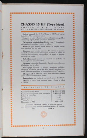 1912 France catalogue illustré pour automobiles Berliet (Lyon)